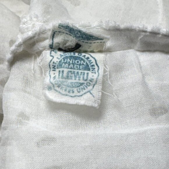 Vtg DON SOPHISTICATES Women Dress Sz M White Eyelet Sleeveless Summer 33-6 - Picture 7 of 11